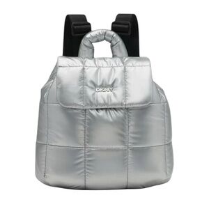 DKNY || NWT || Giania Puffy Silver Backpack